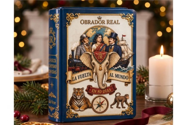 LATA LIBRO "LA VUELTA AL MUNDO EN 80 DIAS" Surtida 450gr.