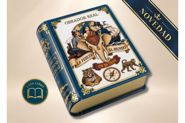 LATA LIBRO "LA VUELTA AL MUNDO EN 80 DIAS" Surtida 450gr.